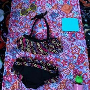 Build A Bear Bathing suit Beach Themed Lot > Bikini, Blanket And Accessories